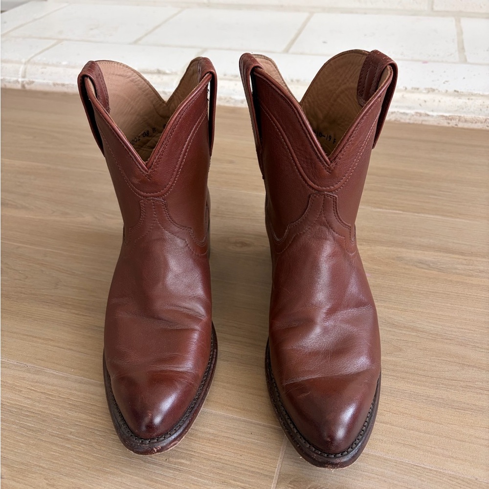 Tecovas Rich Brown Leather Cowboy Boots - Picture 3 of 6